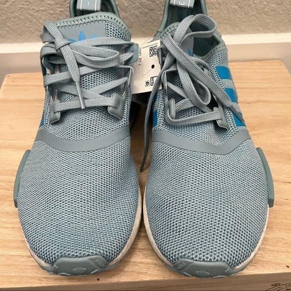 NEW Adidas NMD R1 Blue & White Athletic Sneakers 4.5Y W6 - Picture 8 of 9
